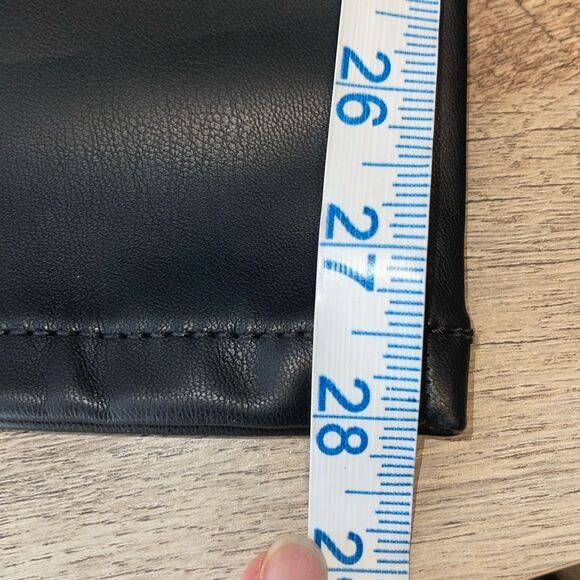 LOFT Womens High Waist Imitation Leather Straight Leg Pants Black Size 29/8 - Picture 10 of 10